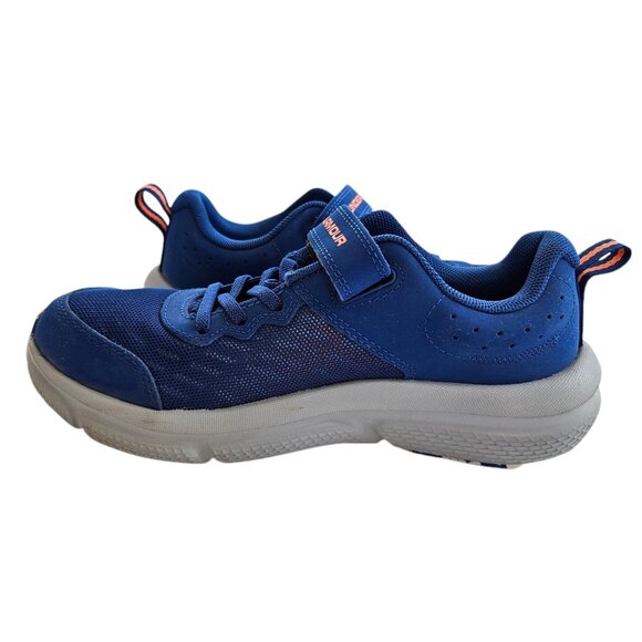 Under Armour Boys Shoes, Blue & Orange, Youth Size 2.5, Excellent Used Condition - Picture 13 of 16